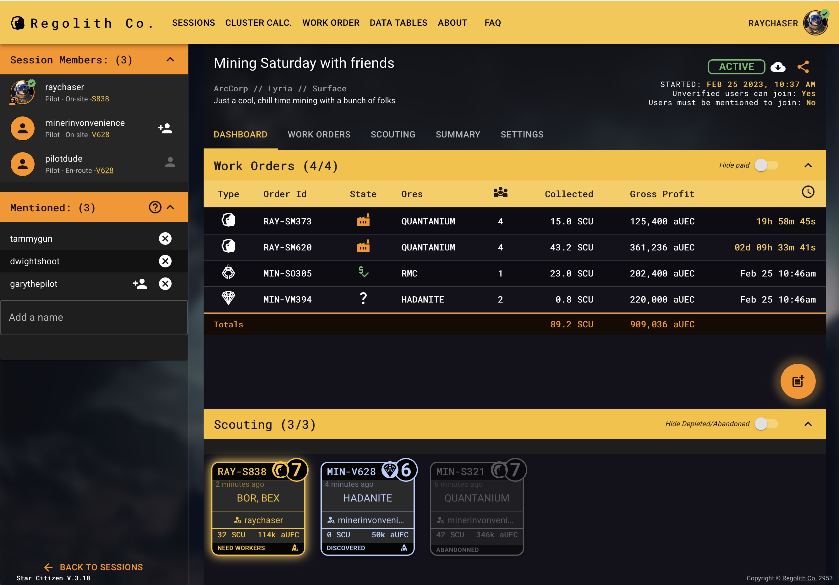 New collaborative mining tool: Regolith Co. - Star Citizen Spectrum