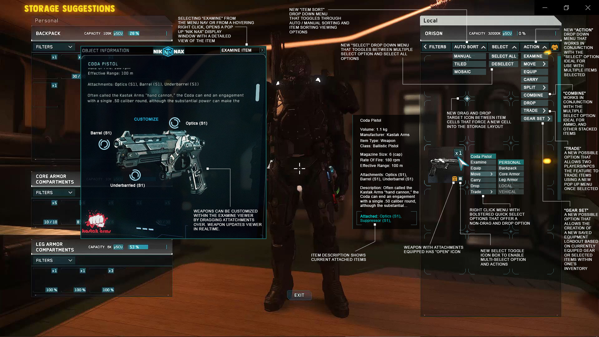 [PTU FEEDBACK] Additional Storage Menu Functionality Suggestions Star Citizen Spectrum