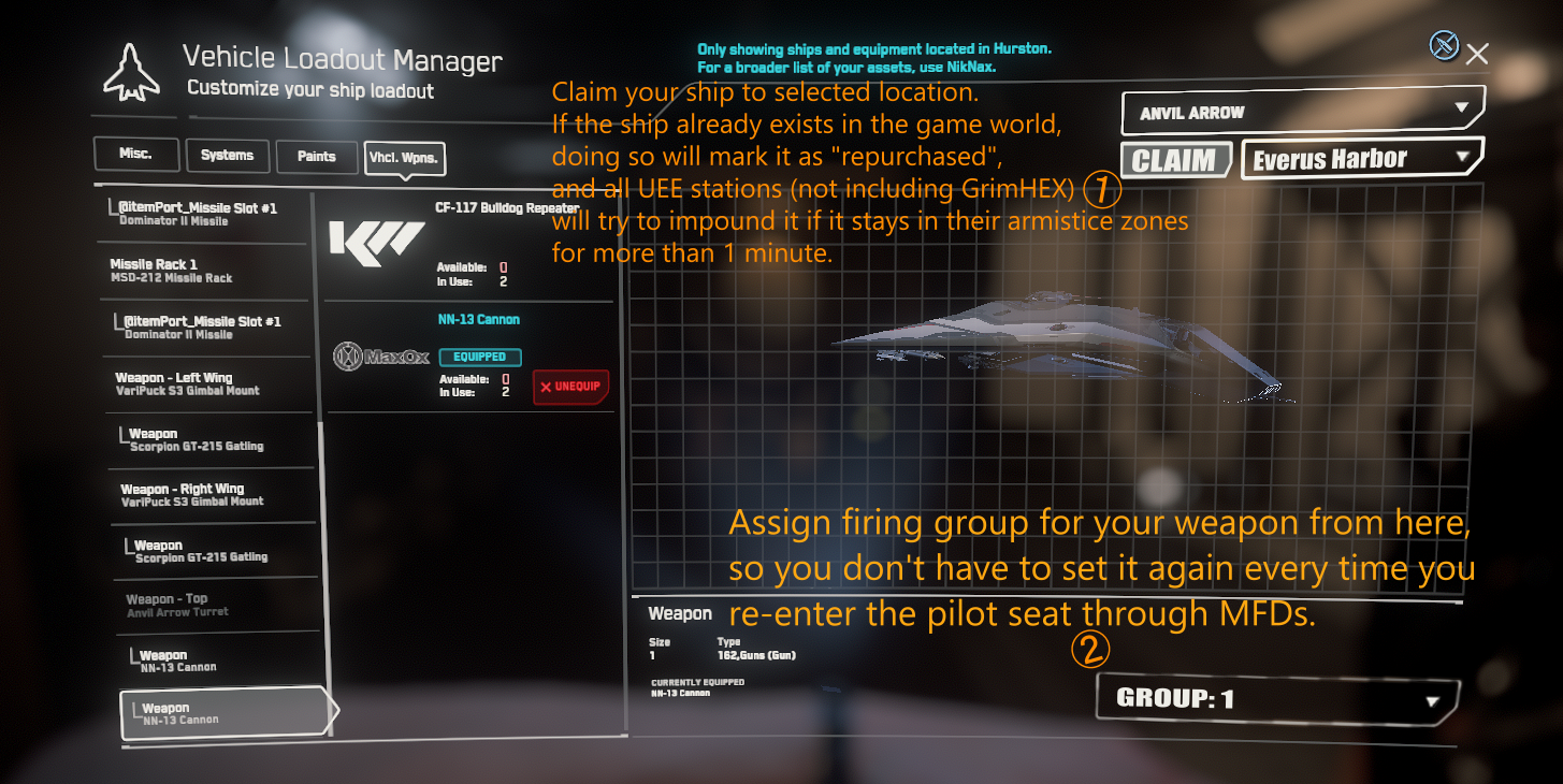 MobiGlas Vehicle Loadout Manager Functionality Improvement Proposals