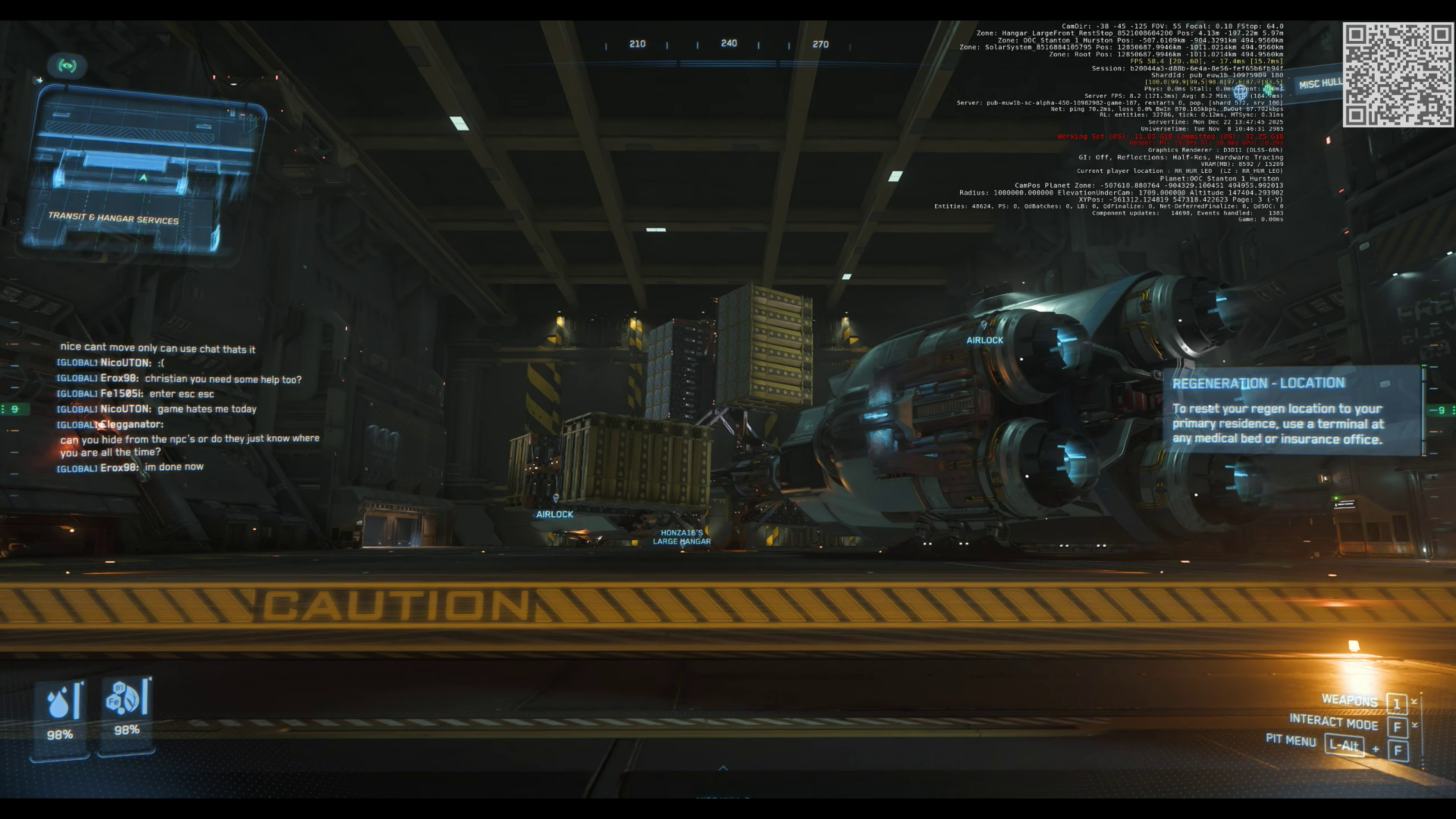 Spectrum Sc Hull C with cargo in hangar - Star Citizen Spectrum