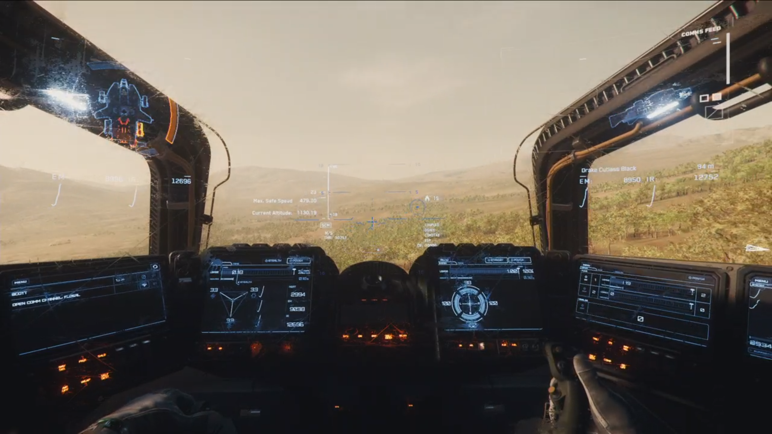 Valkyrie pilot cockpit view feedback Star Citizen Spectrum