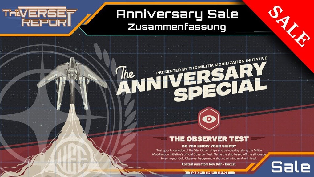 Citizen spotlight Star Citizen Anniversary Sale Zusammenfassung