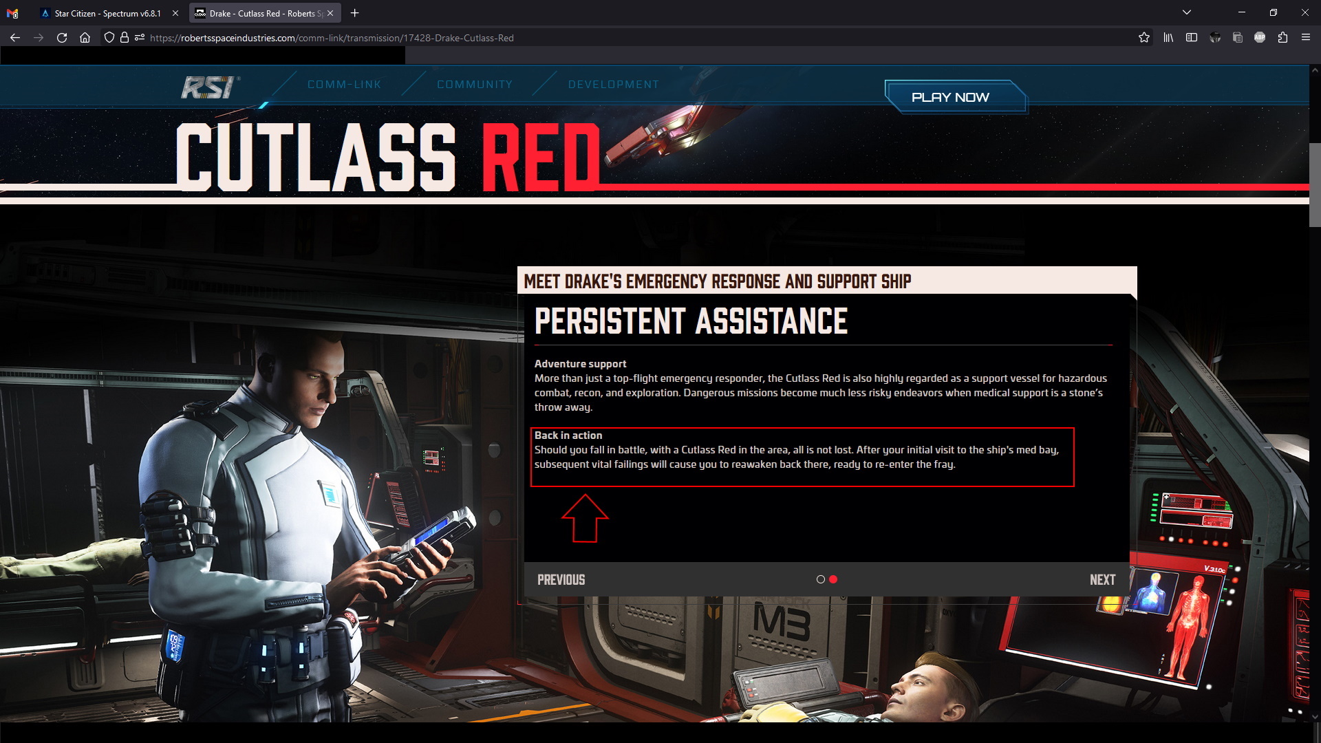 Can we please revert to the previous concept for medical gameplay? Star Citizen Spectrum