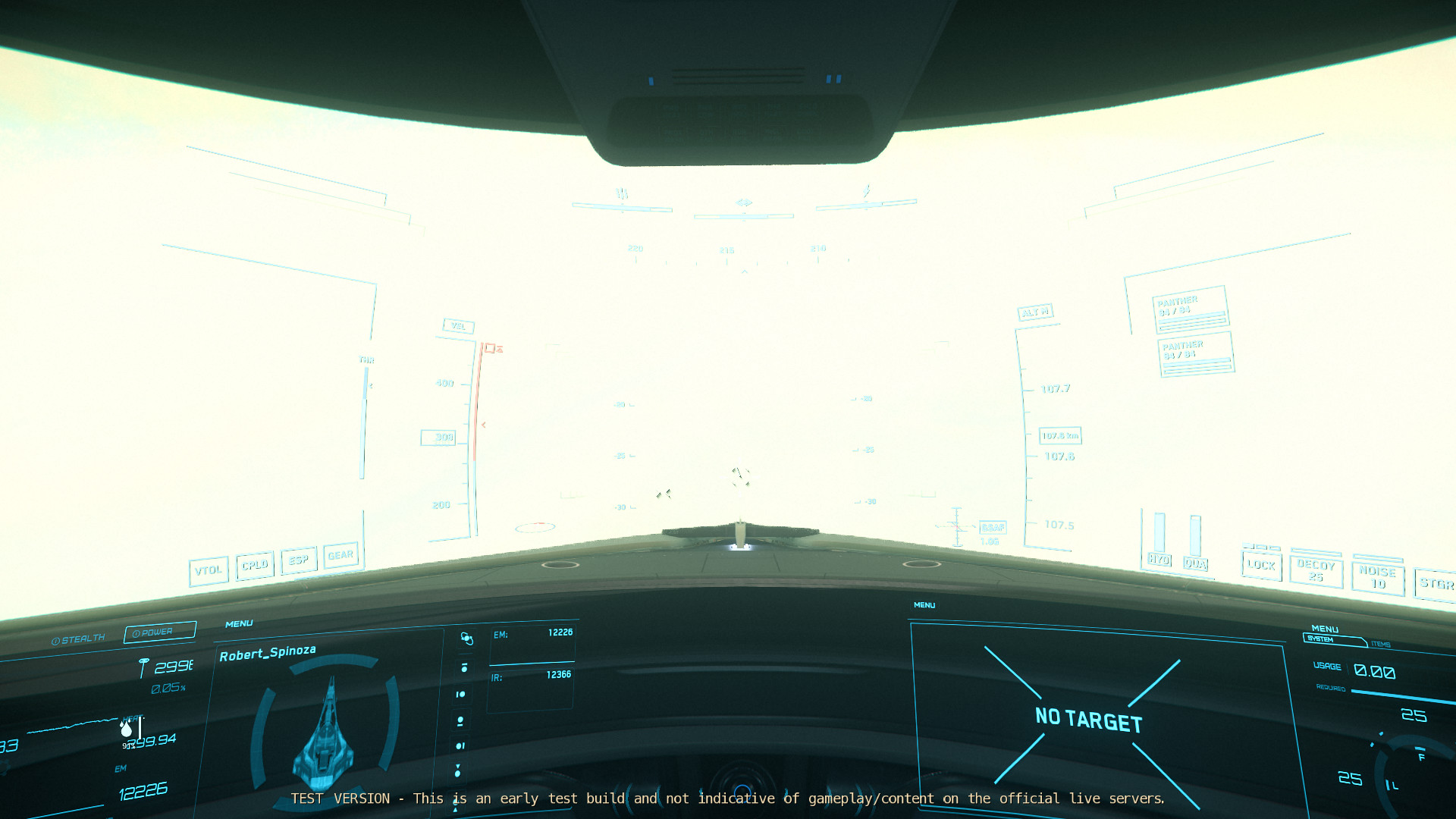 The difference in brightness between interior and exterior is just