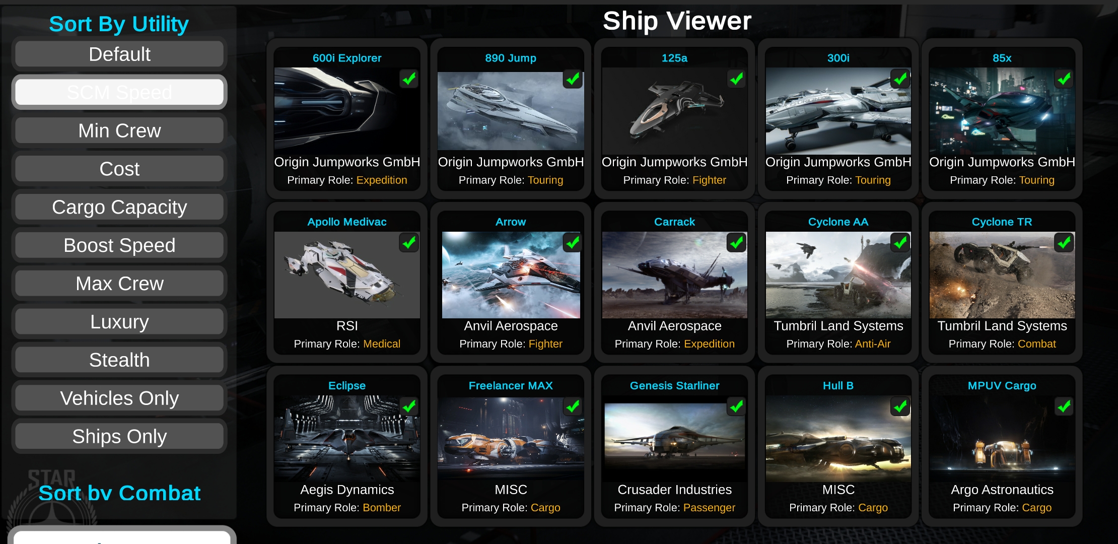(UPDATED) WIP Star Citizen Ship Manager Tool Star Citizen Spectrum