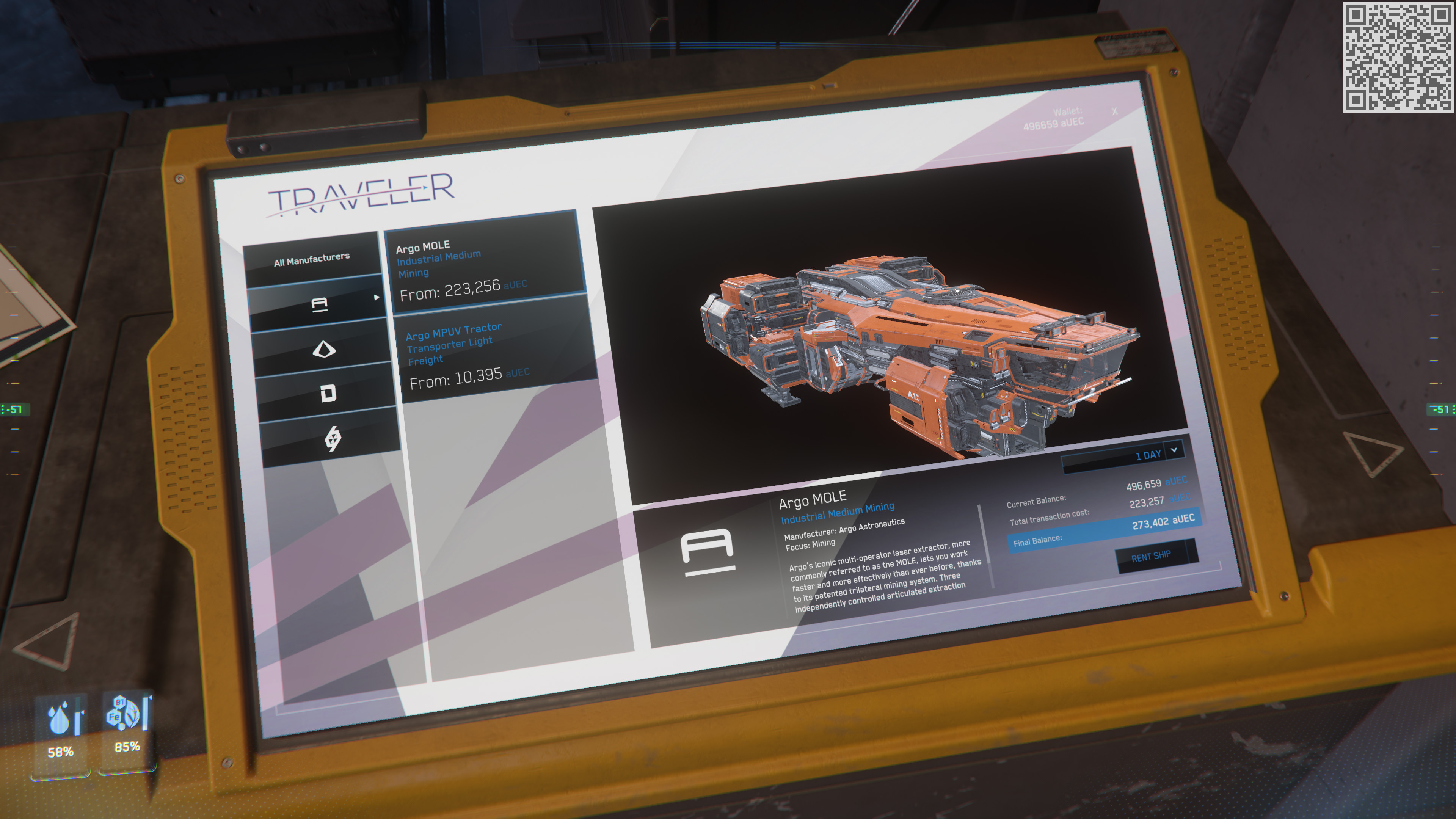 Argo RAFT no longer available to rent at Cargo decks - Star Citizen ...